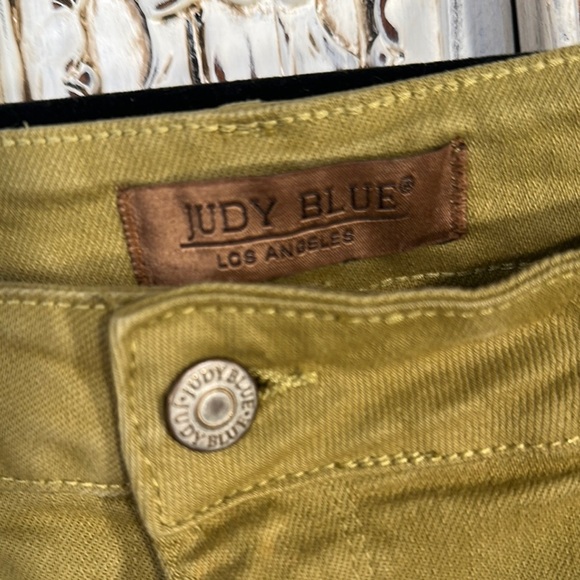 Judy Blue Green Cargo Pants Straight Leg Utilitarian - Picture 2 of 14